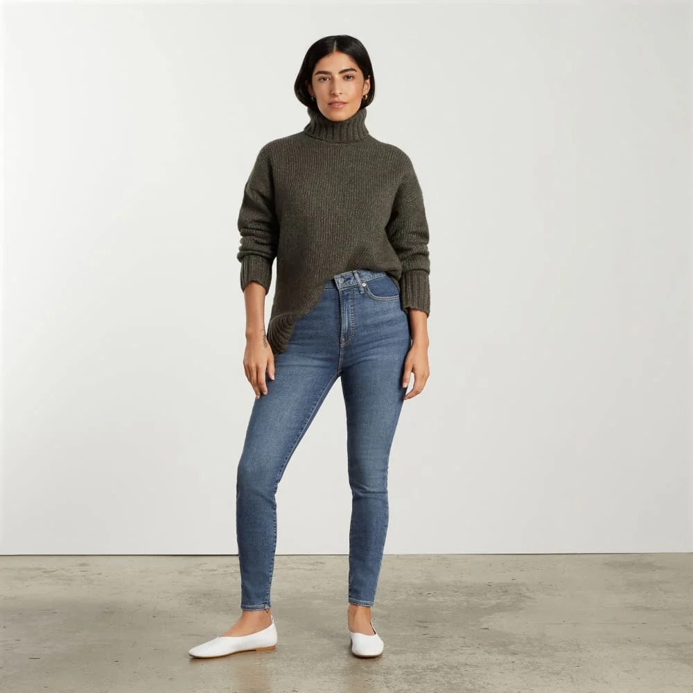 Everlane Way High Skinny Jean in Authentic Blue - Size 26 Crop